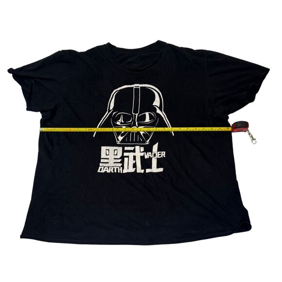 Star Wars T Shirt Black Short Sleeve - Darth Vader Helmet Mandarin - Large - Picture 2 of 7